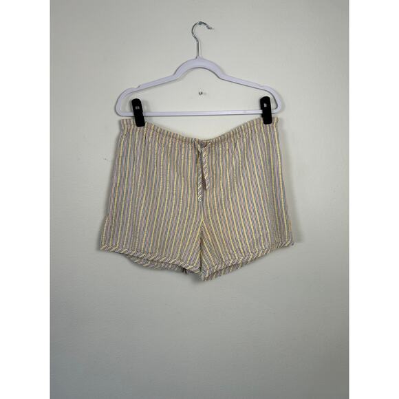 Cherokee Pants - Vintage Cherokee Pastel Stripe Pull-On Shorts Women’s Medium Cottagecore Lounge